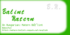 balint matern business card